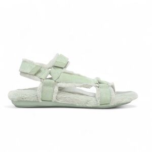 Vionic Viva Faux Fur Suede Sandals  in Light Green, NEW, size 5
